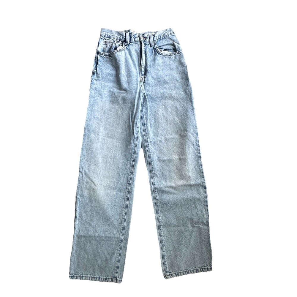 Cotton On Womens Light Wash Denim Loose Straight High Rise Size 26